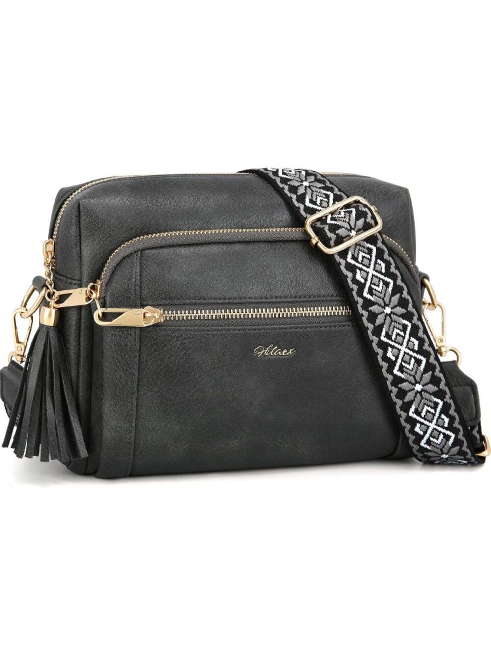 Women Classic Grey Vegan Leather Purses Stylish Designer Pockets Crossbody Bags